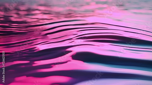 Vibrant colorful ripples of water breaking the stillness of a tranquil background. Abstract motion background