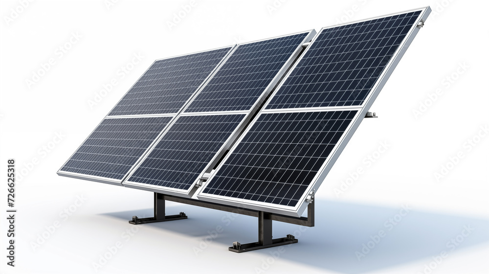 Solar panels on a white background.