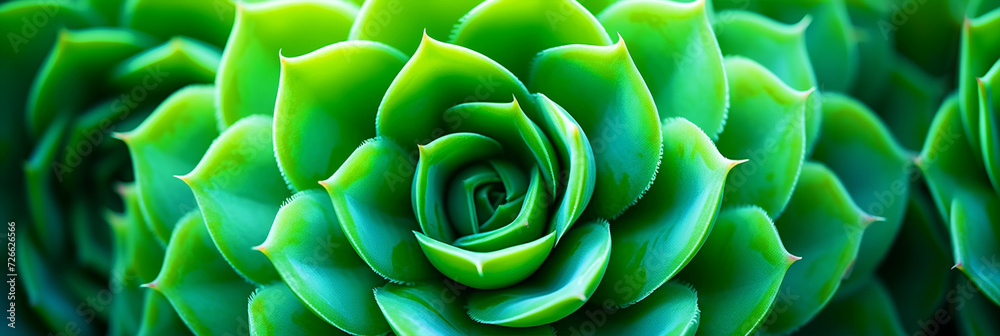 Close up photo of green succulent plant - ai generative Close up photo of green succulent plant - ai generative