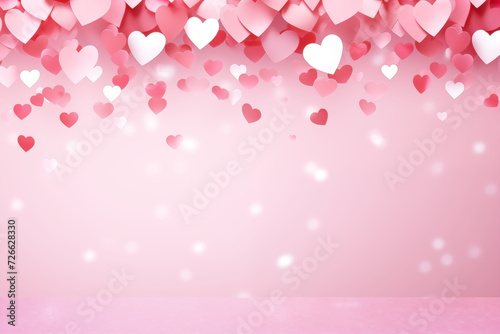 PINK BACKGROUND WITH HEARTS © BARLOP