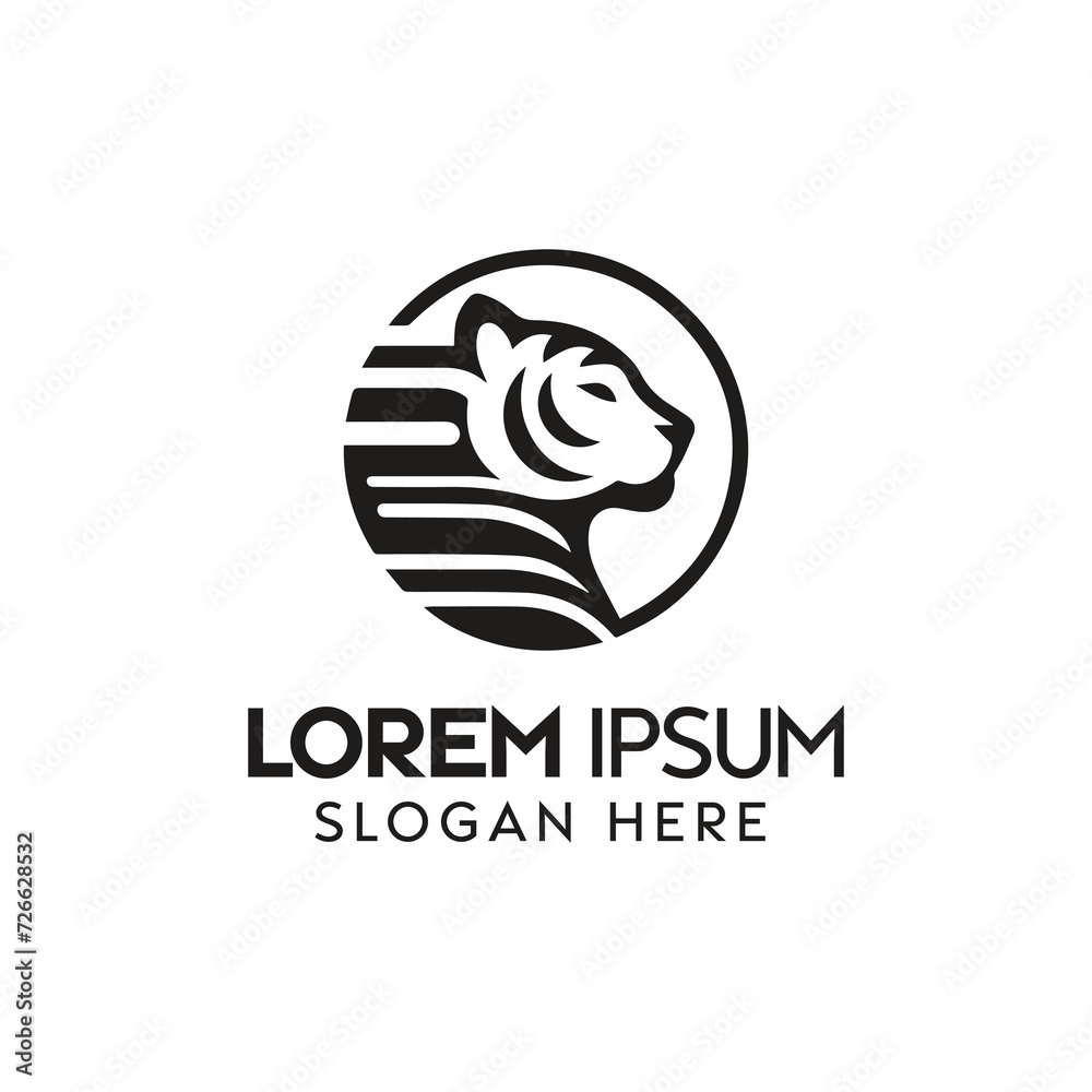 Elegant Monochrome Tiger Logo Design for Modern Brand Identity Elegant Monochrome Tiger Logo Design for Modern Brand Identity