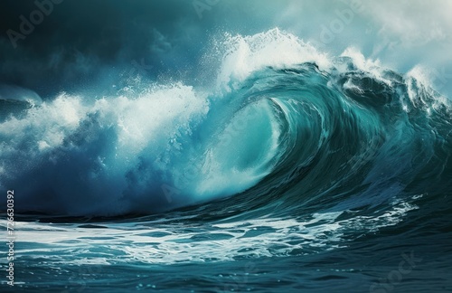 The Power of the Ocean Waves, Riding the Blue Crest of a Wave, A Majestic Sea Creature, Navigating the Mighty Blue Tide.