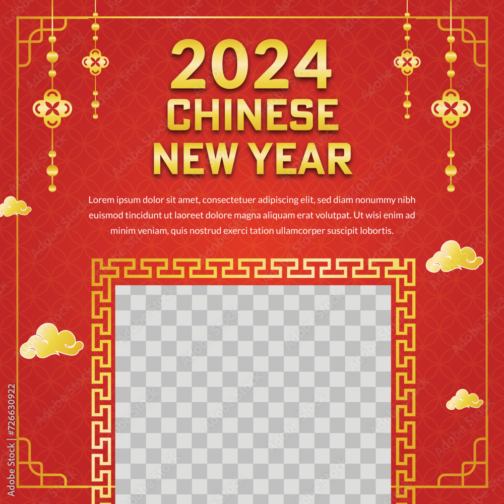a vector template of Chinese new year post or banner design a vector template of Chinese new year post or banner design