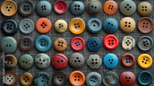 Button Tapestry: Vintage Treasures in a Geometric Embrace