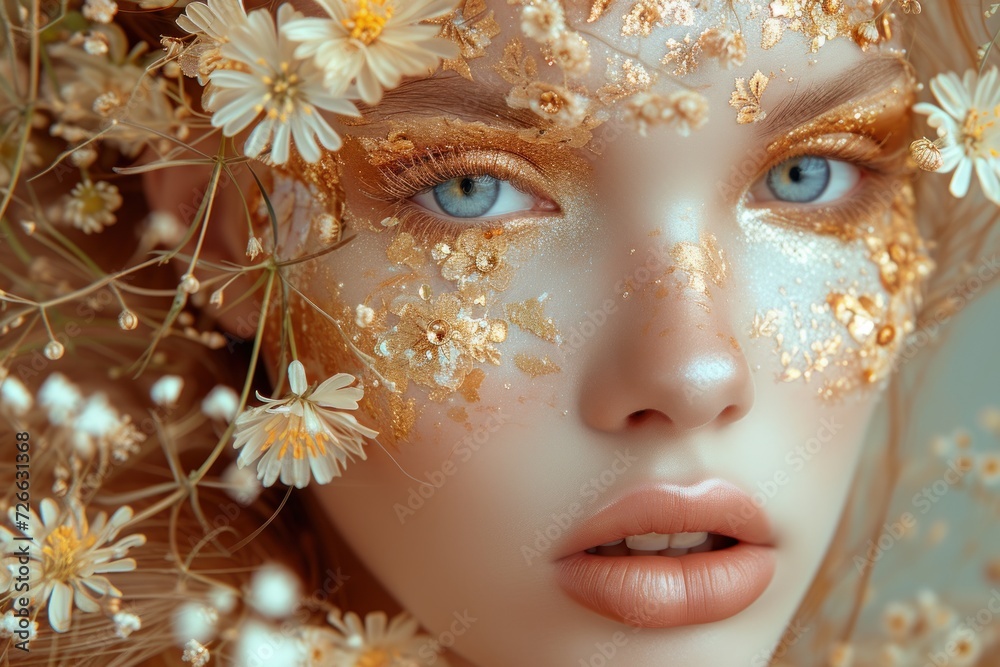 Golden Goddess, Flower Crown, Eyes of an Angel, Pure Bliss.