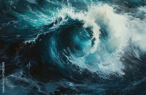The Mighty Wave, Riding the Crest of a Blue Ocean, Towering Tide in the Sea, A Force of Nature.