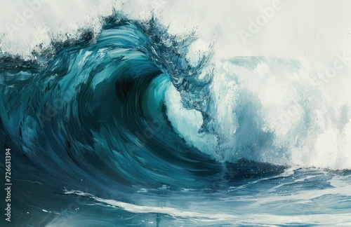 The Mighty Wave  Riding the Crest of a Blue Ocean  A Majestic Sea Creature  The Power of Nature in Motion.