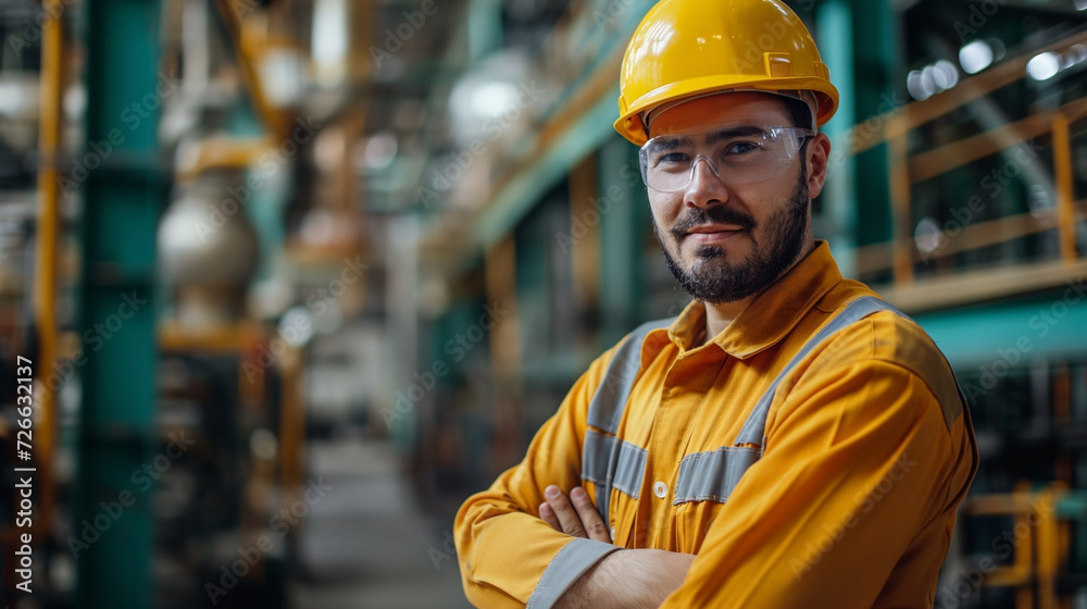 Warehouse worker smiling at camera with clipboard in a large warehouse
Warehouse worker smiling at camera with clipboard in a large warehouse