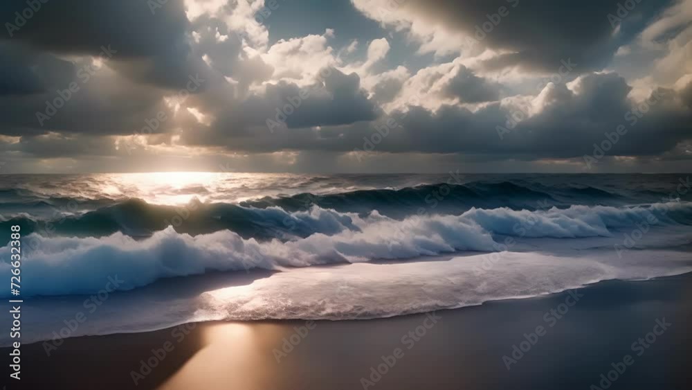 The everchanging cloud shadows on the ocean create a hypnotic effect. The everchanging cloud shadows on the ocean create a hypnotic effect.