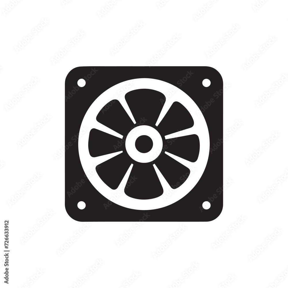 Air ventilator exhaust fan icon