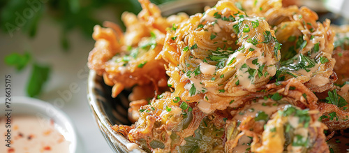 artichoke tempura with garlic sauce