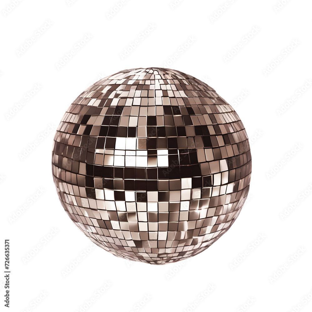 Fototapeta premium Disco Ball Isolated On Transparent Background