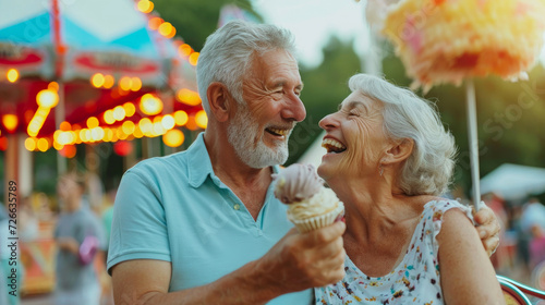 Sweet Laughter and Smiles: Seniors' Vibrant Ice Cream Delight