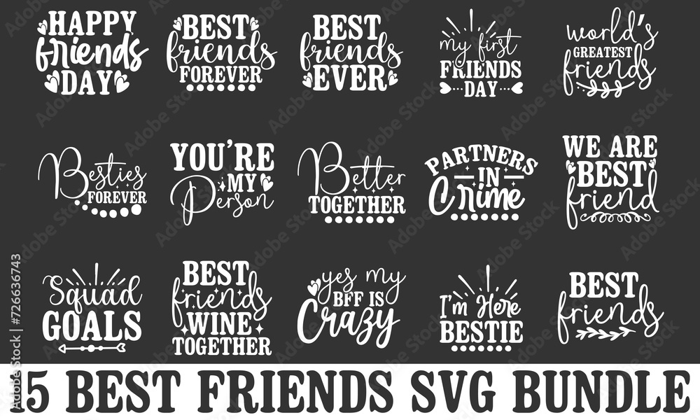 Fototapeta premium Best Friend 15 Design Bundle