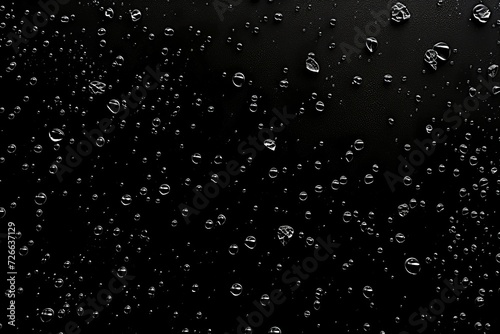 Bubble texture isolated on black background for compositing. Close-up photo.