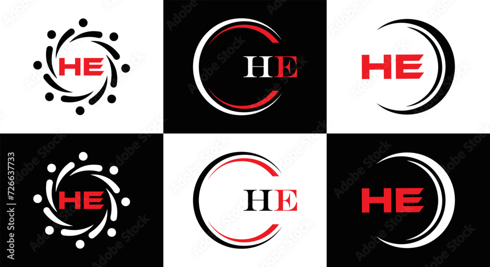HE logo. H E design. White HE letter. HE, H E letter logo SET design. Initial letter EE linked circle uppercase monogram logo. H E letter logo SET vector design. HE letter logo design
HE logo. H E design. White HE letter. HE, H E letter logo SET design. Initial letter EE linked circle uppercase monogram logo. H E letter logo SET vector design. HE letter logo design
