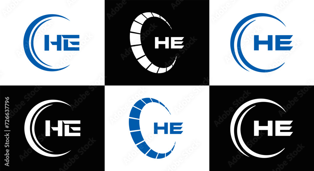 HE logo. H E design. White HE letter. HE, H E letter logo SET design. Initial letter EE linked circle uppercase monogram logo. H E letter logo SET vector design. HE letter logo design
HE logo. H E design. White HE letter. HE, H E letter logo SET design. Initial letter EE linked circle uppercase monogram logo. H E letter logo SET vector design. HE letter logo design
