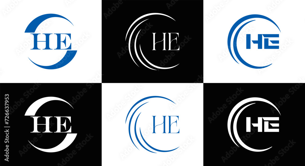 HE logo. H E design. White HE letter. HE, H E letter logo SET design. Initial letter EE linked circle uppercase monogram logo. H E letter logo SET vector design. HE letter logo design
HE logo. H E design. White HE letter. HE, H E letter logo SET design. Initial letter EE linked circle uppercase monogram logo. H E letter logo SET vector design. HE letter logo design
