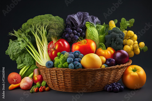 Fresh Vegetables in a Basket