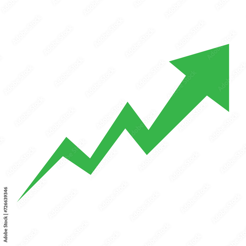 Growing business 3d green arrow on white. Profit arow Vector illustration.Business concept, growing chart. Concept of sales symbol icon with arrow moving up. Economic Arrow With Growing Trend. Growing business 3d green arrow on white. Profit arow Vector illustration.Business concept, growing chart. Concept of sales symbol icon with arrow moving up. Economic Arrow With Growing Trend.