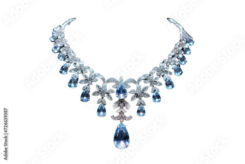 Background Show All Necklace Diamond Necklace Sati, Isolated on transparent PNG background, Generative ai