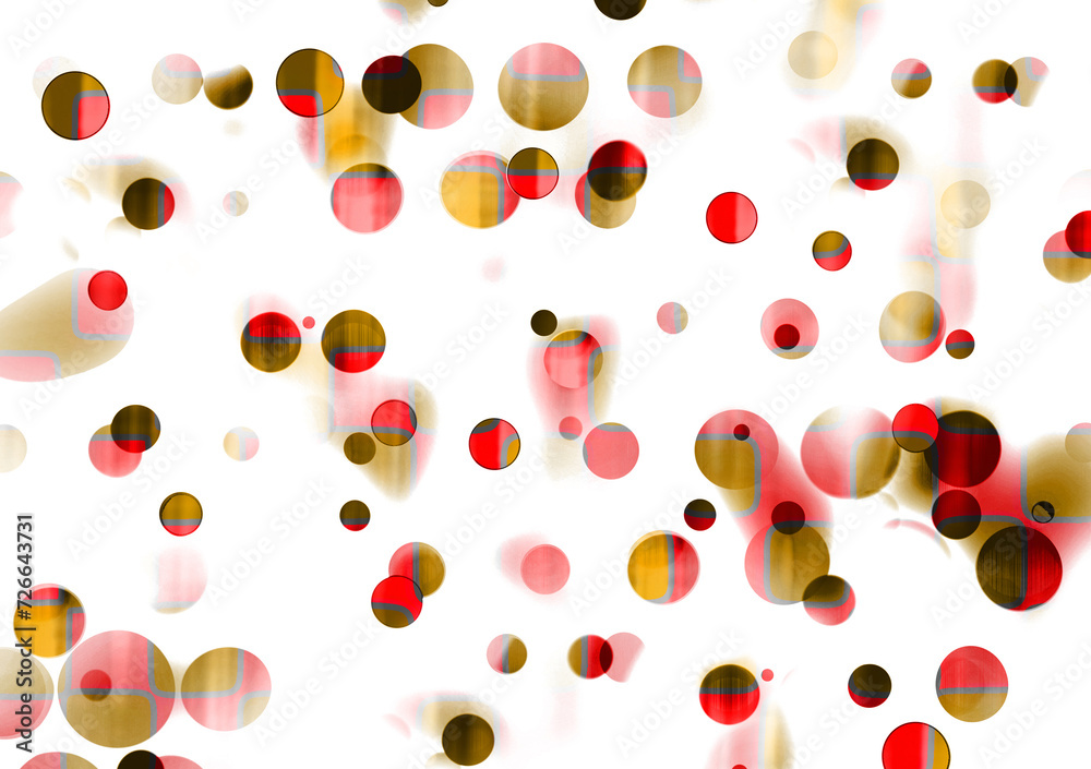 Multicolored festive bokeh lights on a white background