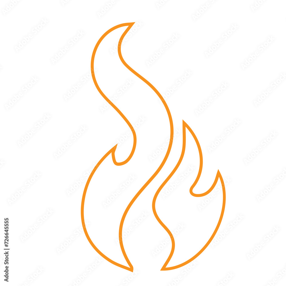 line fire flame icon set line fire flame icon set