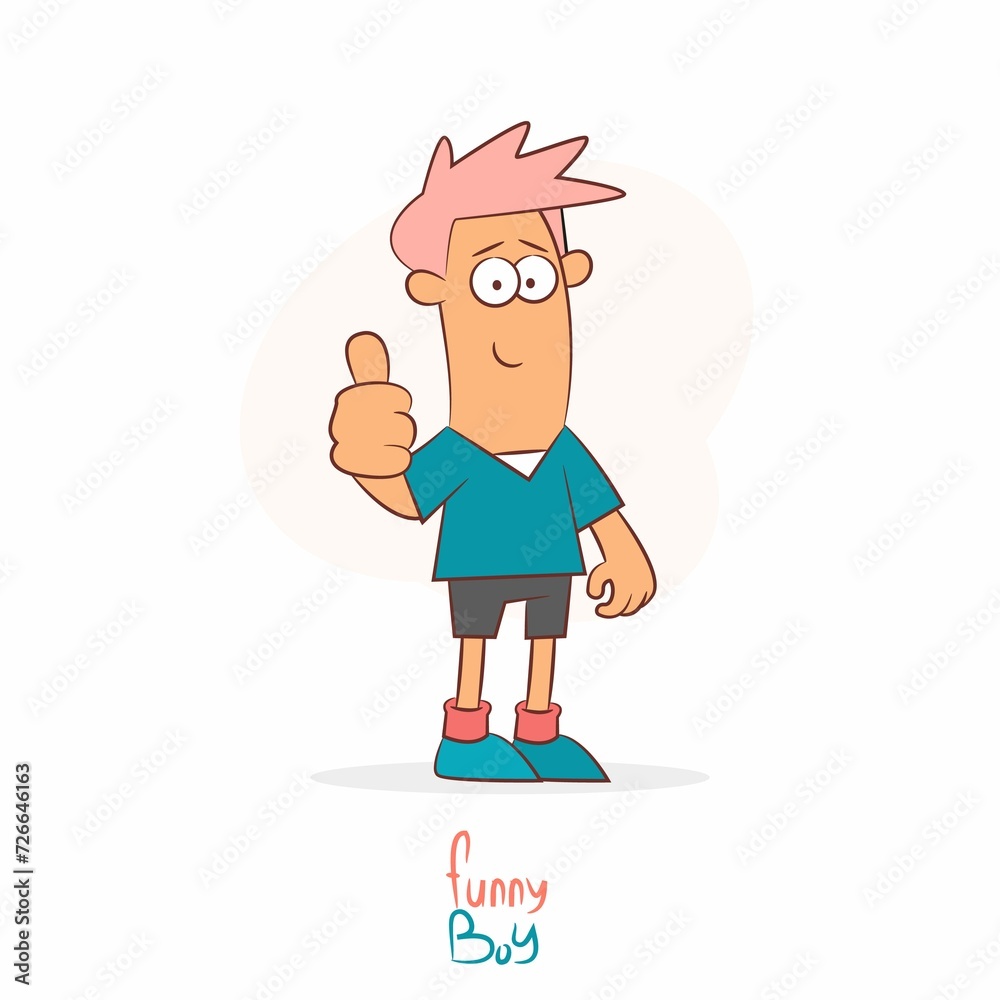 Boy With Thumb Up Background