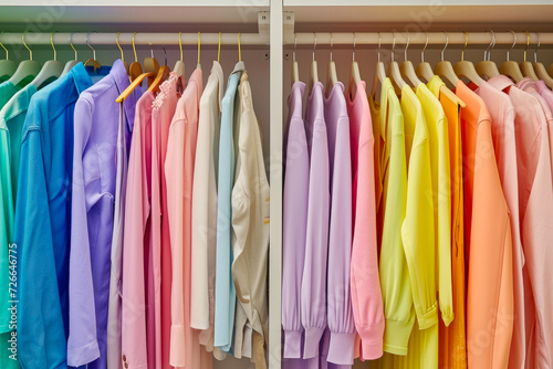 Closet Couture: Precision in Pastels and Bright Hues © AIproduction
