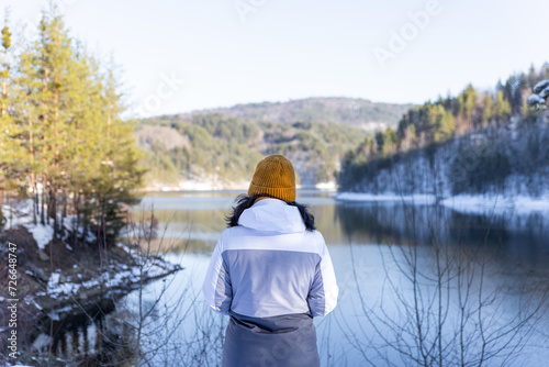 Woman Is Enjoying In Lake View