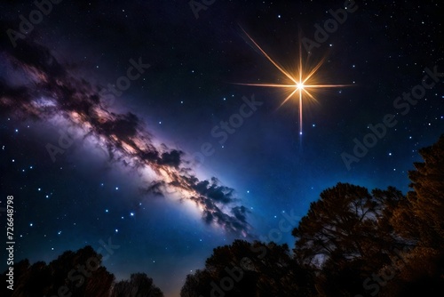 A celestial scene for Mother's Day, where stars form a cosmic bouquet in the night sky, radiating ethereal light © Dawood