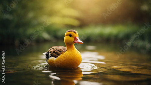 little duck on the water