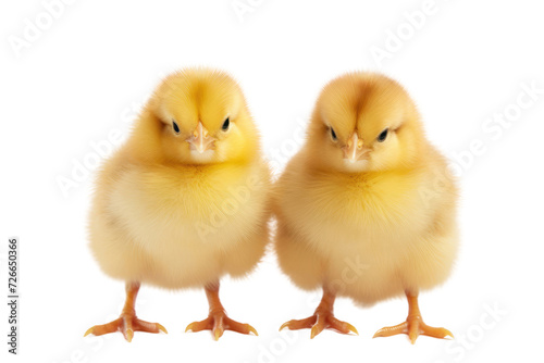 cute chicks isolated on white transparent background.
