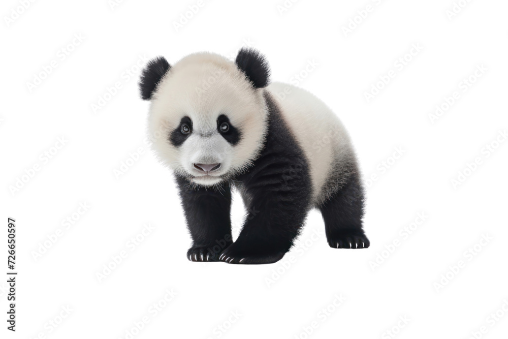 Playful panda isolated on white transparent background. Playful panda isolated on white transparent background.