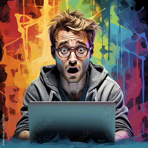Funny geek Cartoon Characte...