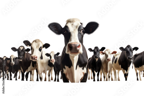 complete dairy cow and livestock care isolated on white transparent background.