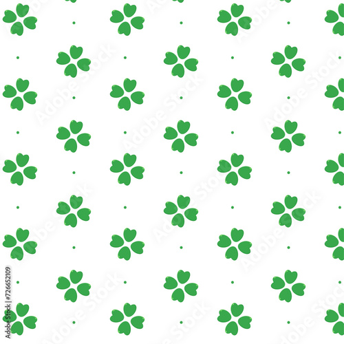 color vector seamless pattern with clover for st. patrick s day