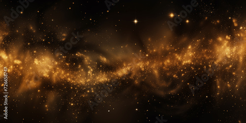 Abstract star background in gold color  © Irène