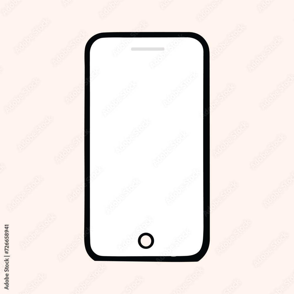 smartphone with screen isolated smartphone with screen isolated