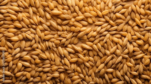 Top and flat view. Close-Up Textured Background Of Uncooked Whole Spelt grains.