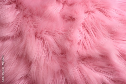 Pink fur texture background. Close up of pink fluffy fur texture, Show a pink fur background with a surface wool texture, AI Generated