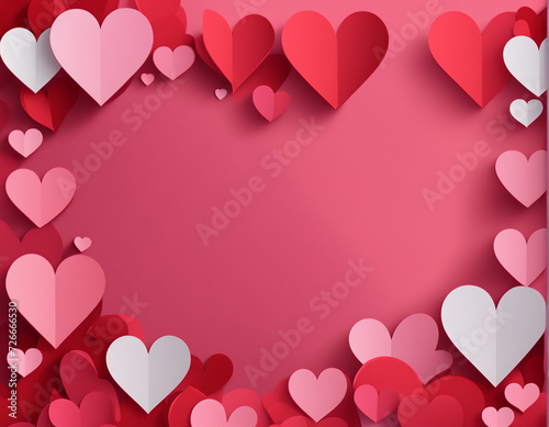 Valentine's day hearts ballons with copyspace, saint valentine and love background concept, blank space, hd