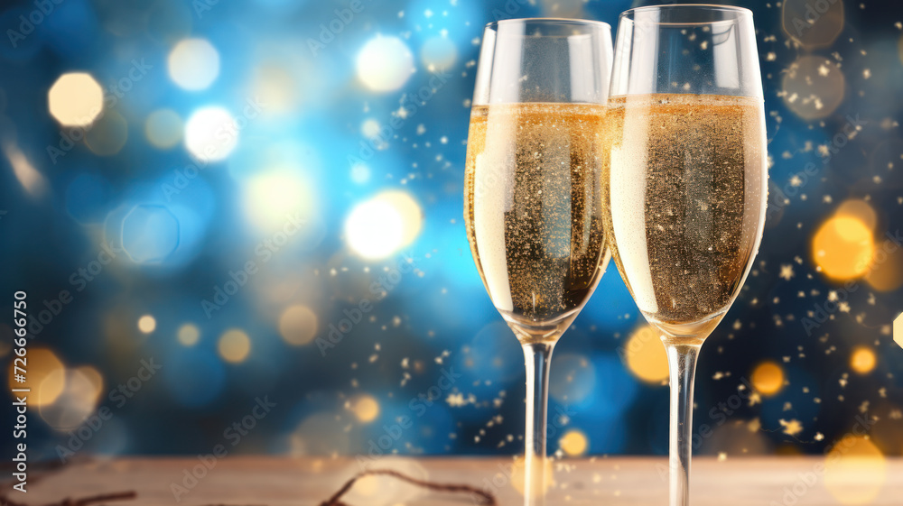 Festive Toasting Glasses in Dark Gold Hues Festive Toasting Glasses in Dark Gold Hues