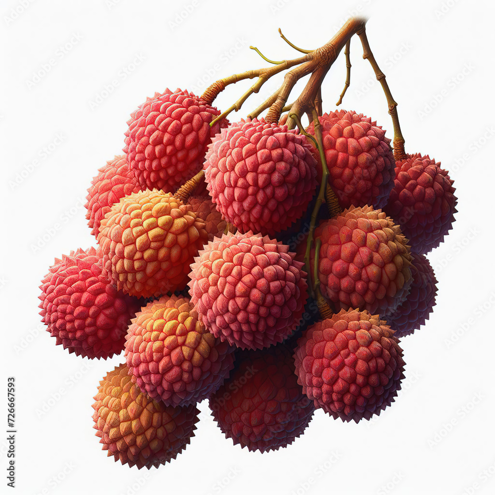 lychee isolated on white lychee isolated on white