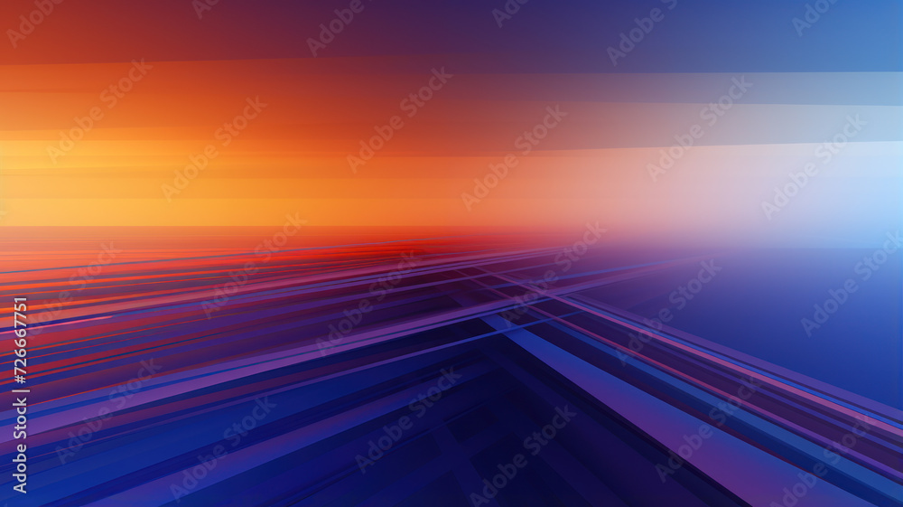 Converging Lines in Warm and Cool Tones