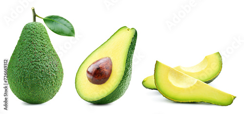 Fresh organic avocado isolated