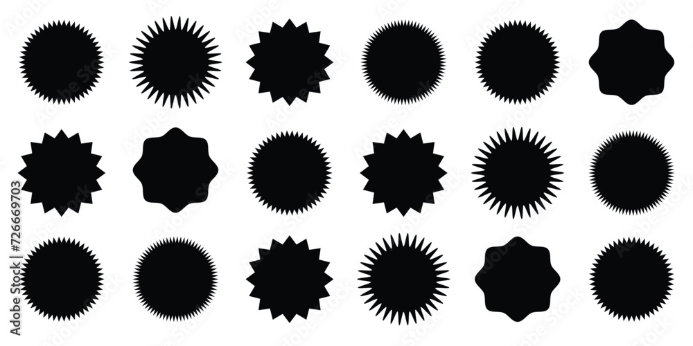 Set sunburst badges. Set of vector starburst, sunburst badges. Simple flat style vintage labels, stickers. Collection star label. Different starburst 3 2 Set sunburst badges. Set of vector starburst, sunburst badges. Simple flat style vintage labels, stickers. Collection star label. Different starburst 3 2