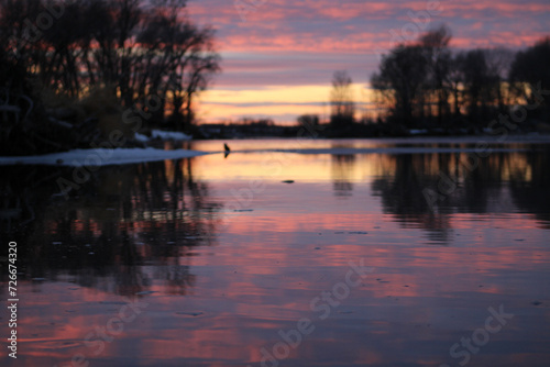 Pink Sunset River