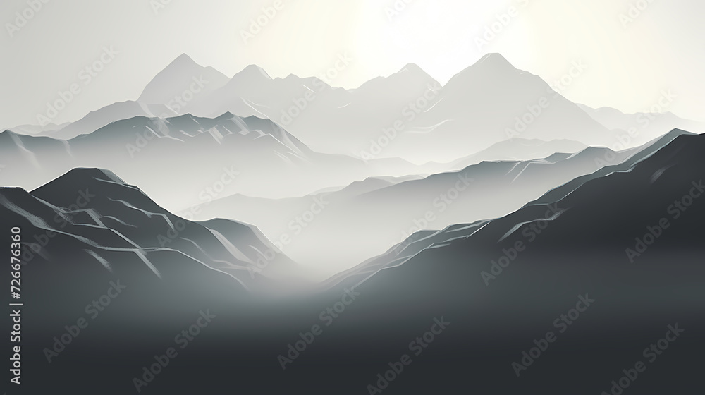 Stunning mountains, panoramic mountains PPT background