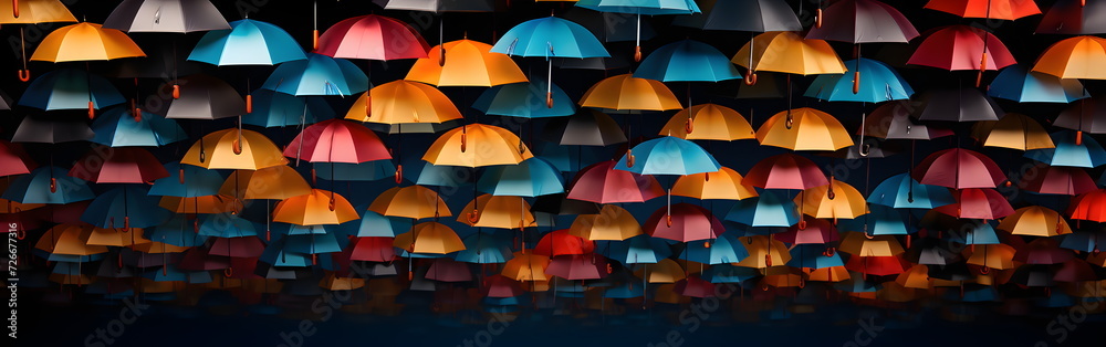 abstract background with umbrellas
